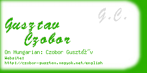 gusztav czobor business card